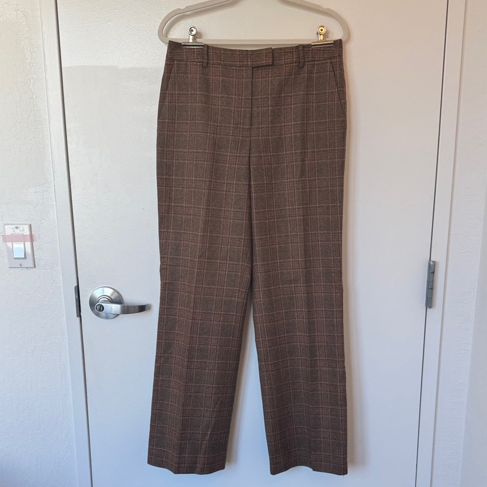 Brooks Brothers Brown and Pink Plaid Pants